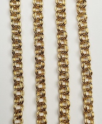 Cable Chain Double Link 3mm - Gold Plated