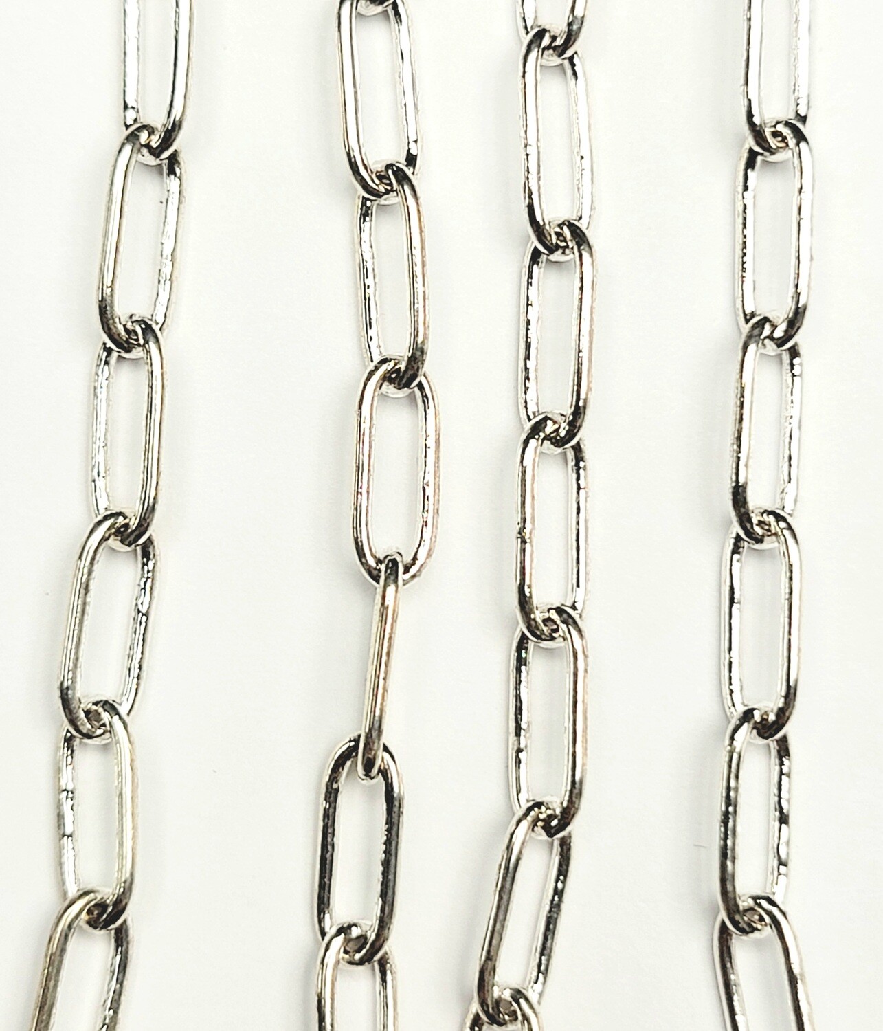 Paperclip Chain Smooth - Silver Plated Paperclip Chain Smooth - Silver Plated