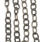 Cable Chain Textured Chunky - Gunmetal 8CLOSEOUT*