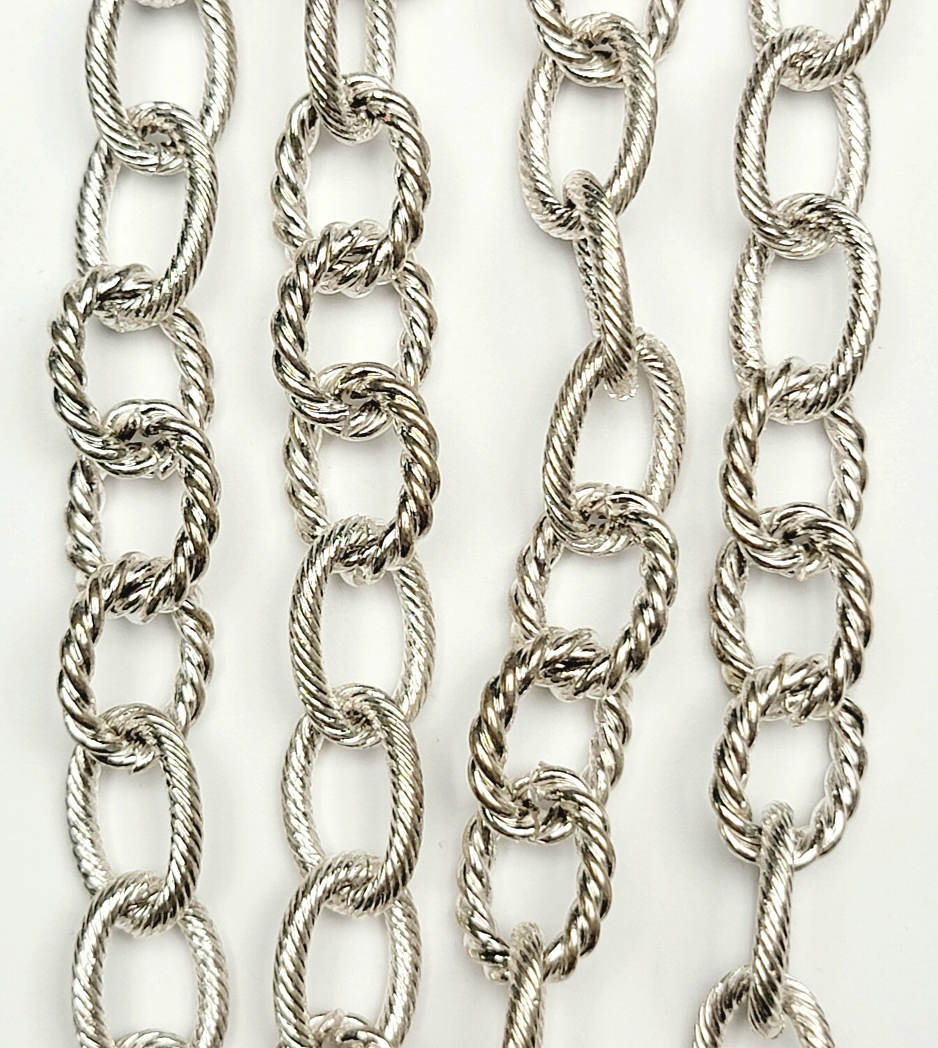 Cable Chain Textured Chunky - Silver Plated*CLOSEOUT* Cable Chain Textured Chunky - Silver Plated*CLOSEOUT*