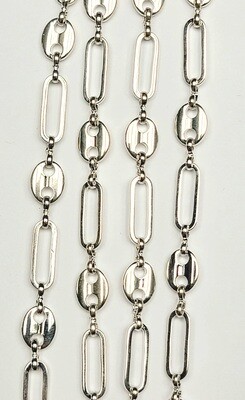 Paperclip Gucci Mariner Chain - Silver Plated