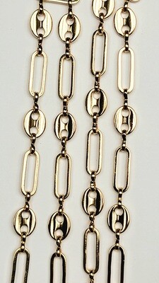 Paperclip Gucci Mariner Chain - Gold Plated