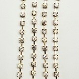 4mm Cup Chain - Crystal Rhinestone/Gold Base