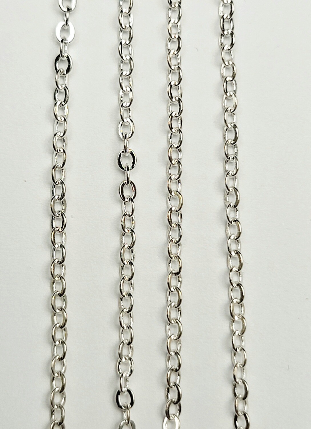 Cable Chain Petite 1.7mm - Silver Plated