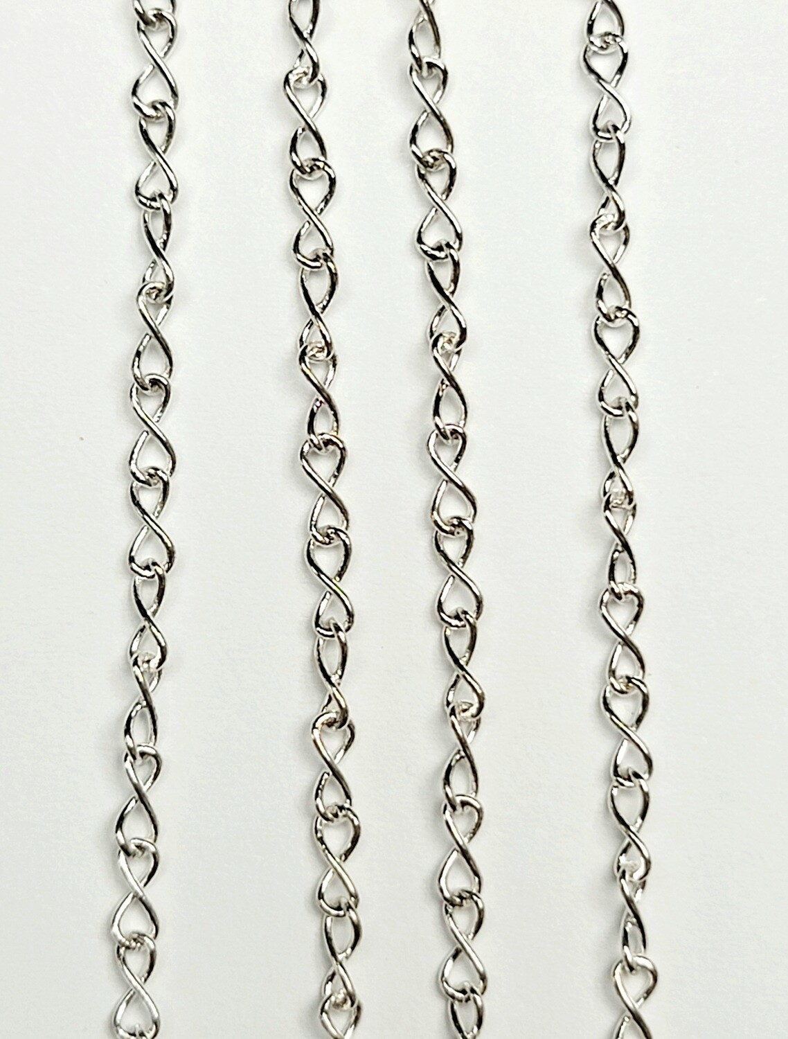 Cable Infinity Chain 5x2mm - Silver Plated Cable Infinity Chain 5x2mm - Silver Plated