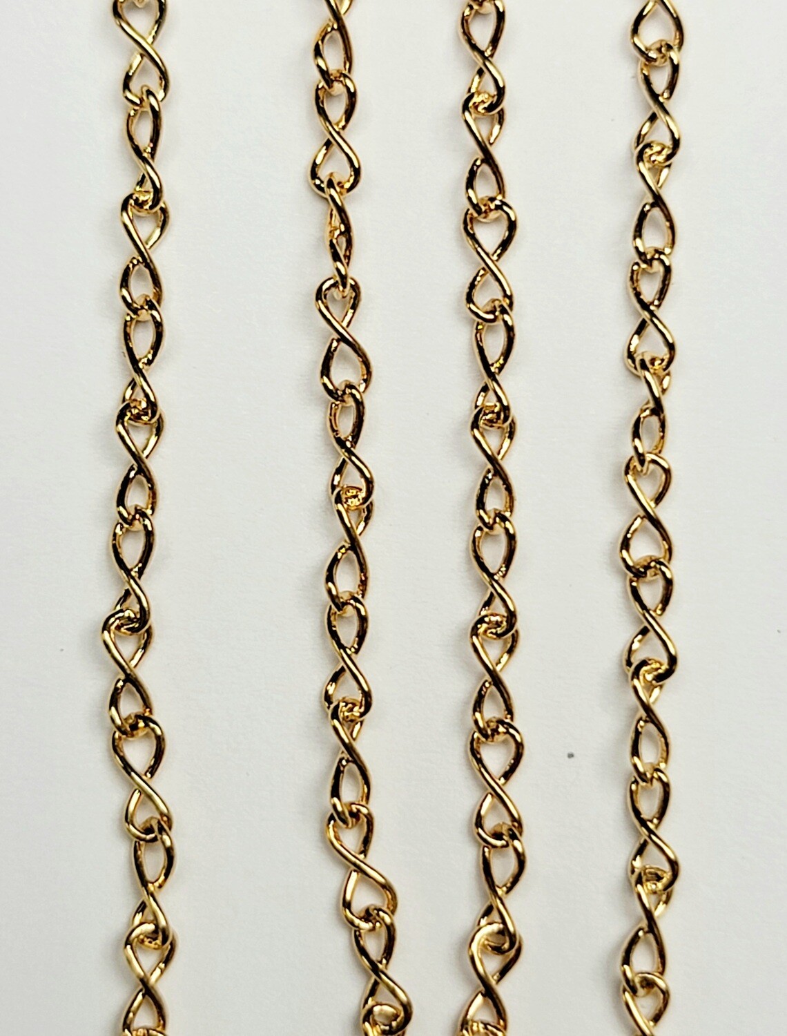 Cable Infinity Chain 5x2mm - Gold Plated Cable Infinity Chain 5x2mm - Gold Plated
