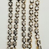 4mm Cup Chain - Crystal Rhinestone/Brass Base *CLOSEOUT*