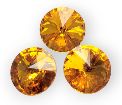 10mm Preciosa Rivoli Maxima - Topaz