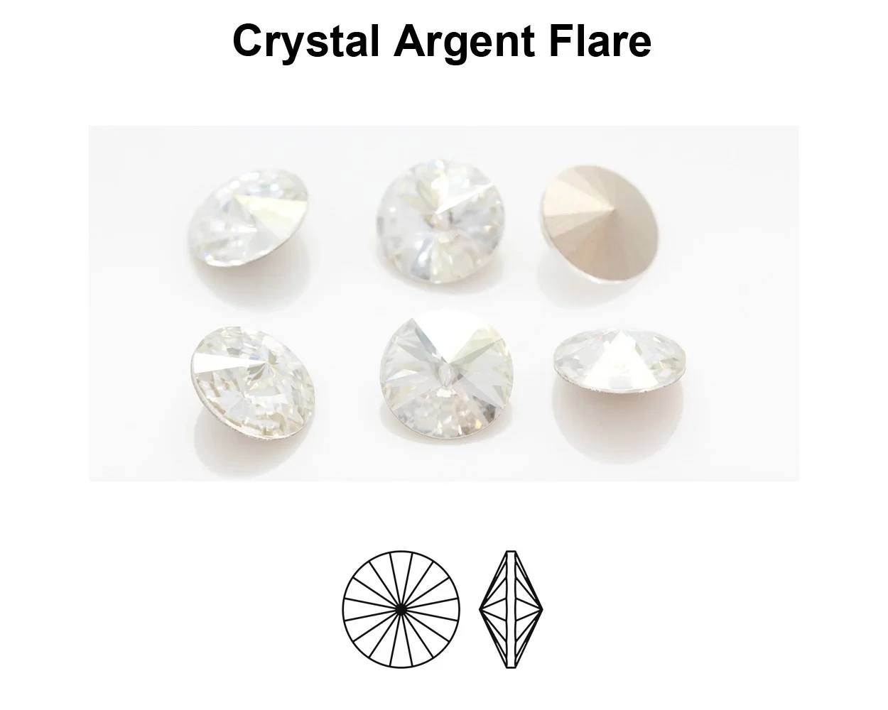 14mm Agate Flair - Preciosa Rivoli