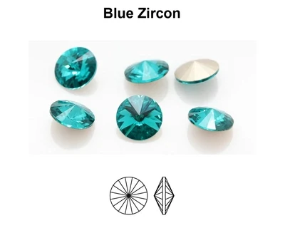 14mm Blu Zircon  - Preciosa Rivoli