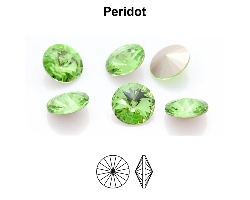 14mm Peridot - Preciosa Rivoli