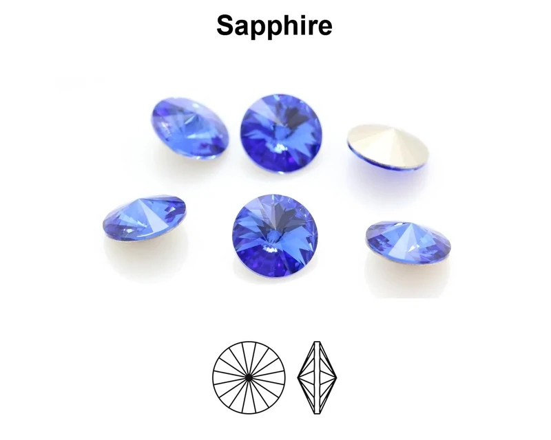 14mm Sapphire - Preciosa Rivoli