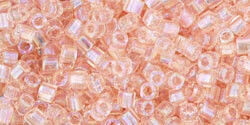 1.5mm Cube Bead - Transparent Rainbow Rosaline
