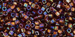 1.5mm Cube Bead - Transparent Rainbow Smoky