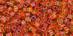 1.5mm Cube Bead - Inside Color Jonquil/Hyacinth Lined