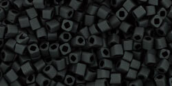 1.5mm Cubes Bead - Opaque Frosted Jet