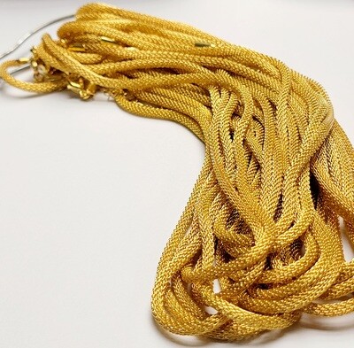 Gold Mesh Necklace 18 Inch with Extender Chain
