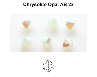 4mm PC Chrysolite Opal AB 2x 30pcs