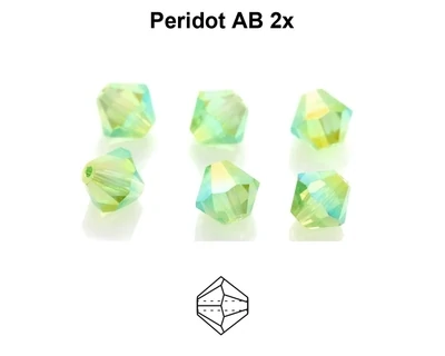 4mm PC Peridot AB 2x 30pcs