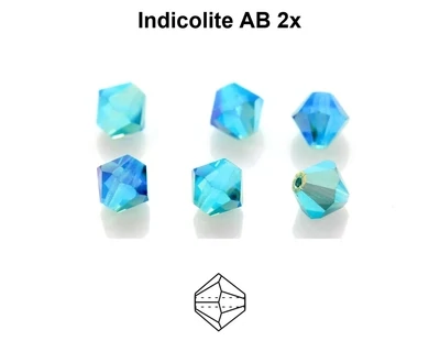 4mm PC Indicolite AB 2x 30pcs