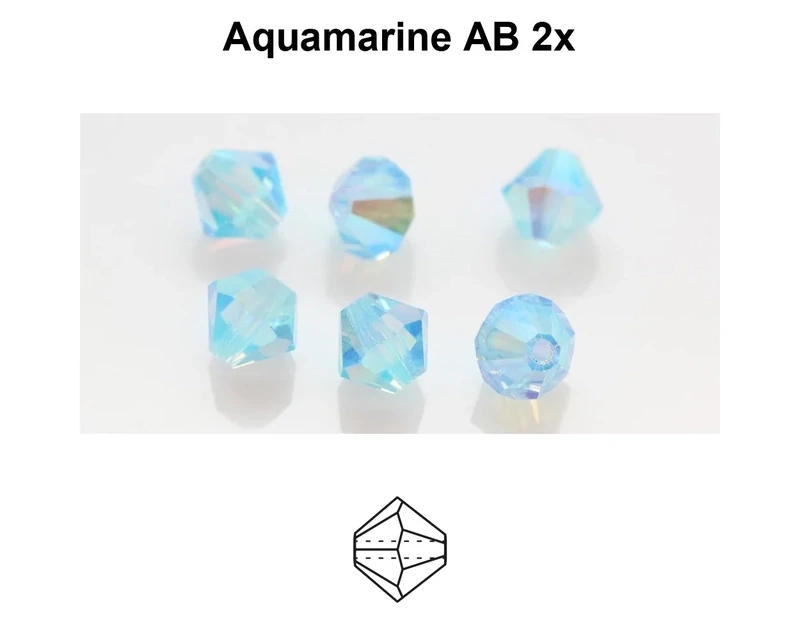 4mm PC Aquamarine AB 2x-24