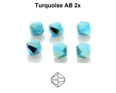 4mm PC Turquoise AB 2x 30pcs