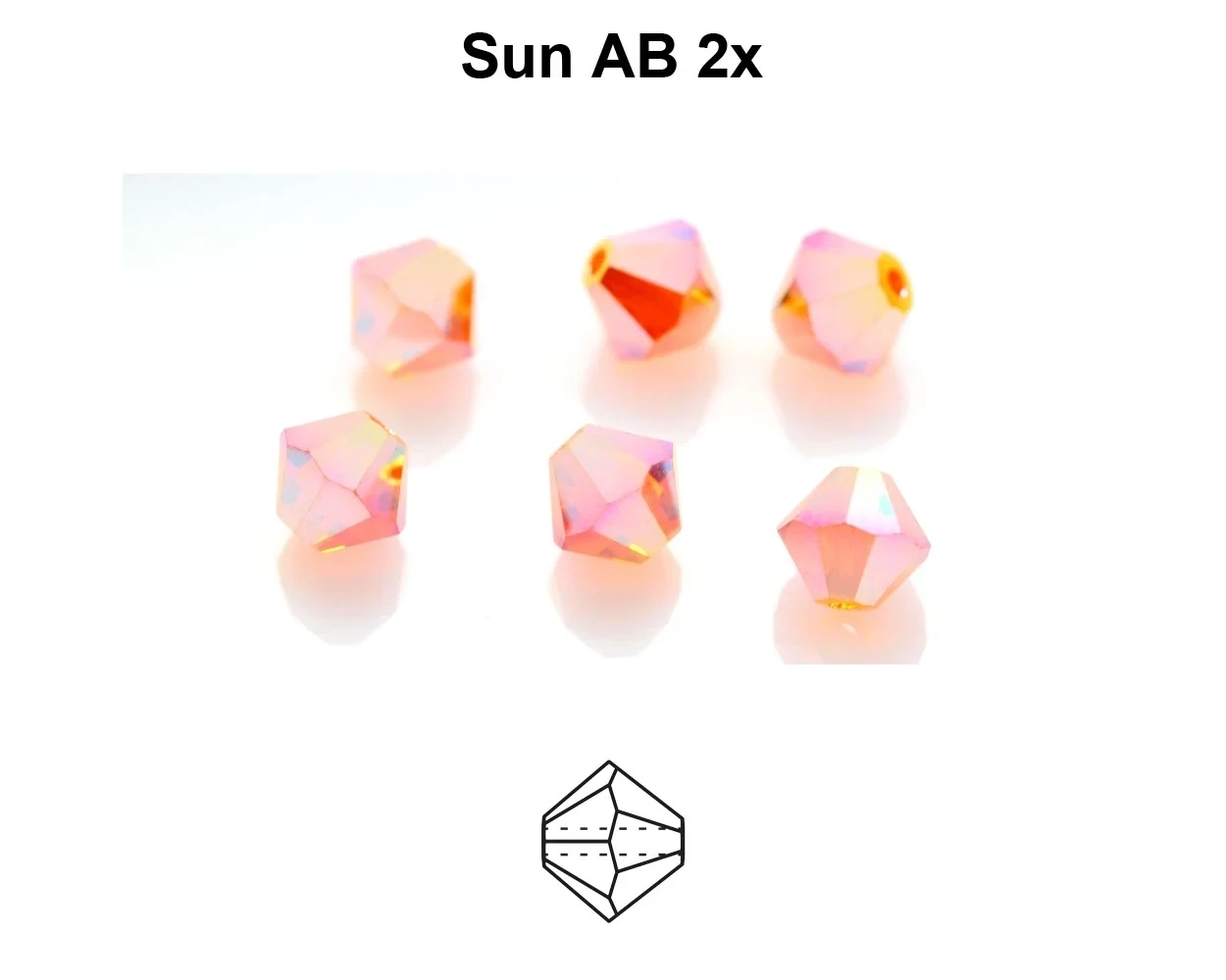 4mm PC Sun AB 2x 30pcs