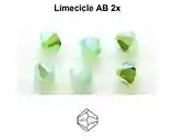 4mm PC Limecicle AB 2x 30pcs