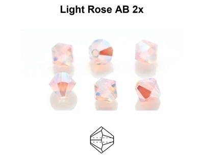 4mm PC Lt Rose AB 2x 30pcs