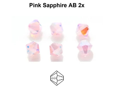 4mm PC Pink Sapphire AB 2x 30pcs