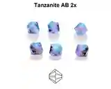 4mm PC Tanzanite AB 2x 30pcs