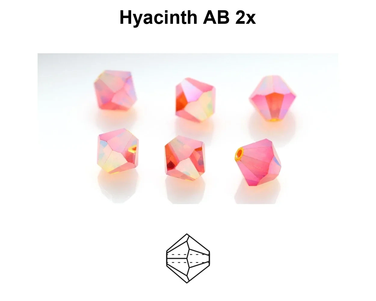 4mm PC Hyacinth AB 2x 30pcs