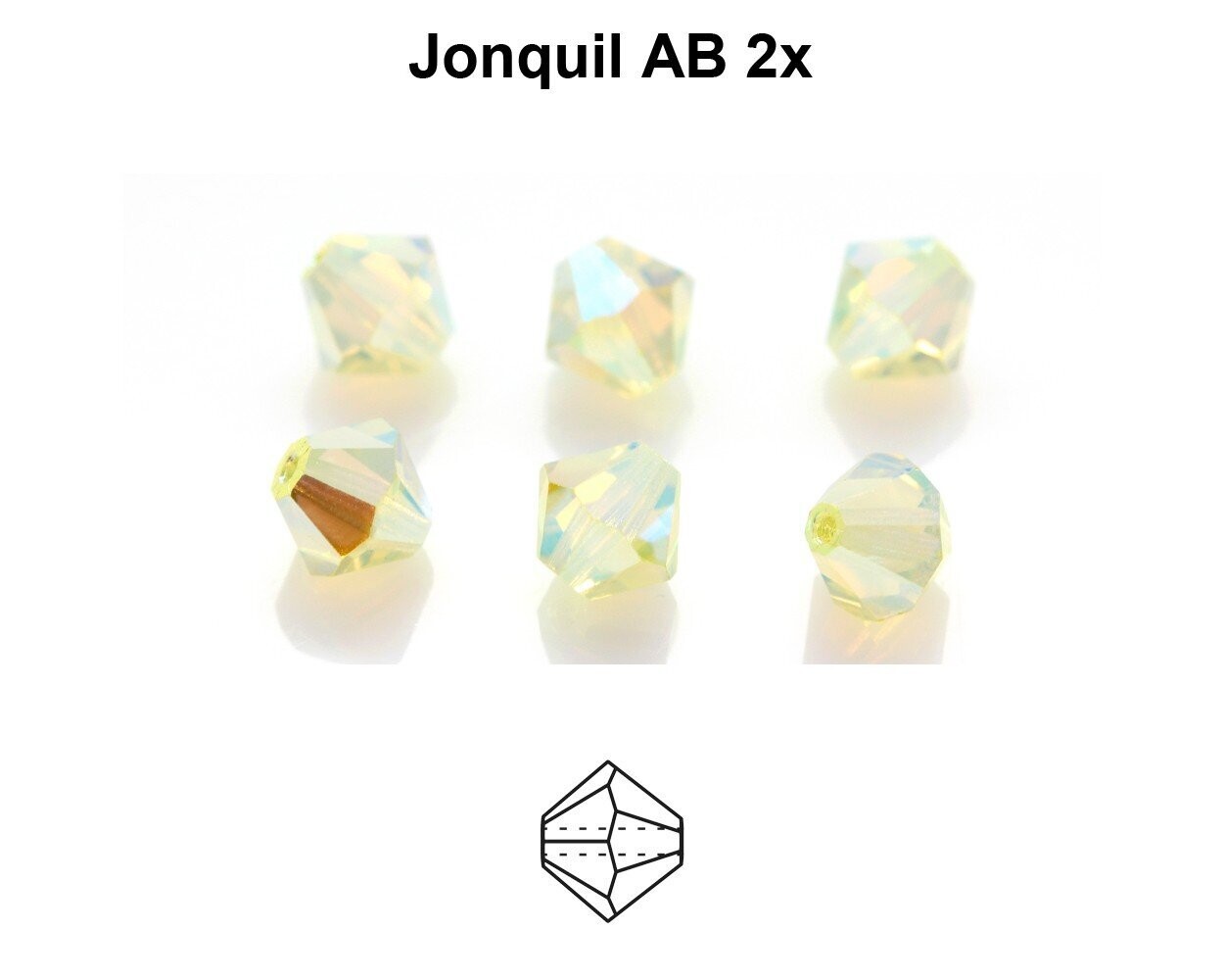 4mm PC Jonquil AB 2x 30pcs