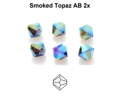 4mm PC Smoked Topaz AB 2x 30pcs