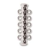 Fluted 5 Strand Clasp Silver Plated