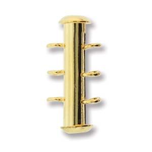 Vertical Loop 3 Strand Clasp Gold Plated