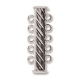 Rectangle 5-Strand Clasp Silver Plated 