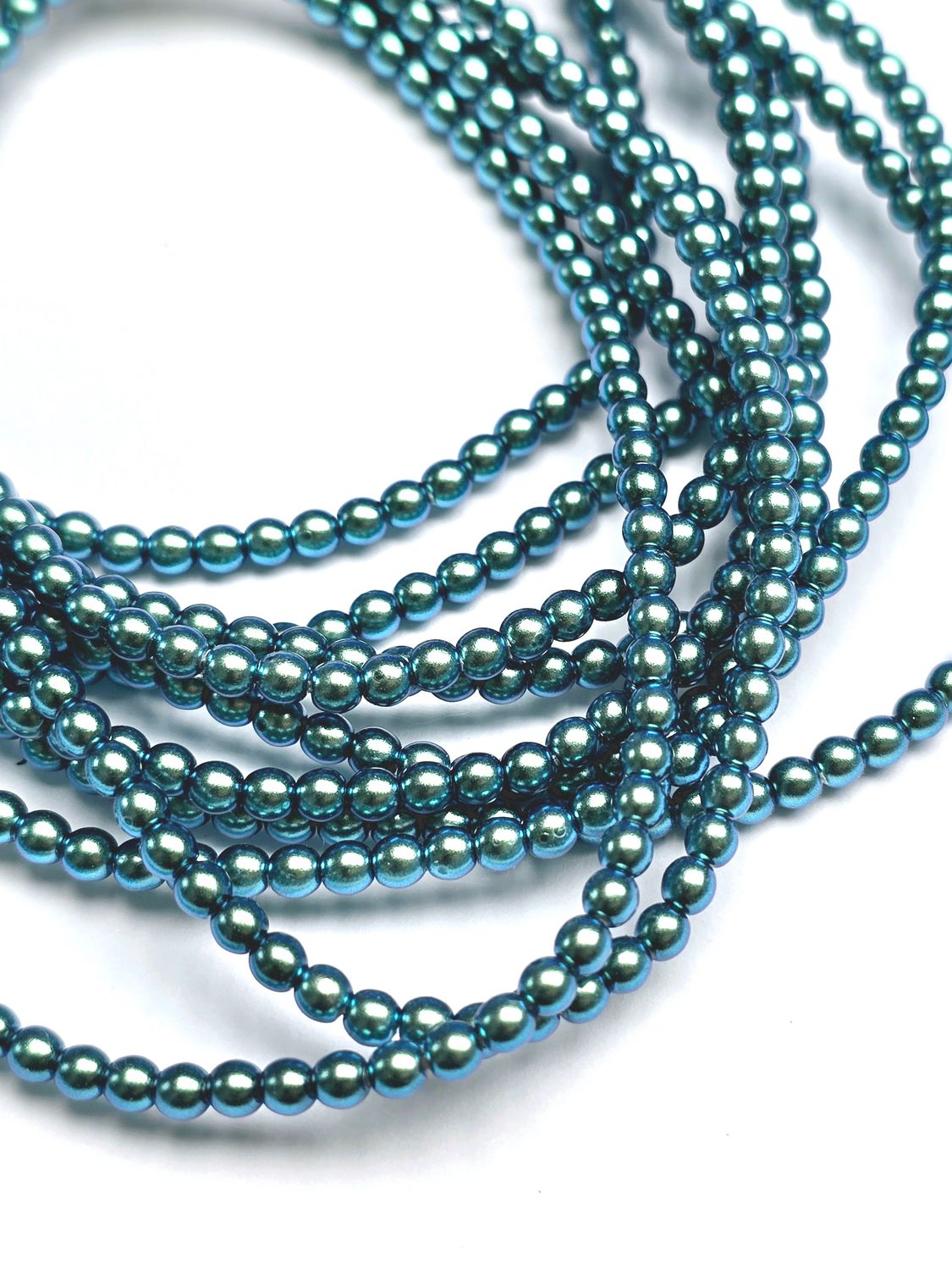 3mm Round Beads: Polynesian Light Teal
