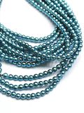 3mm Round Beads Polynesian Blue/Teal