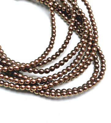 3mm Round Beads: Polynesian Pink