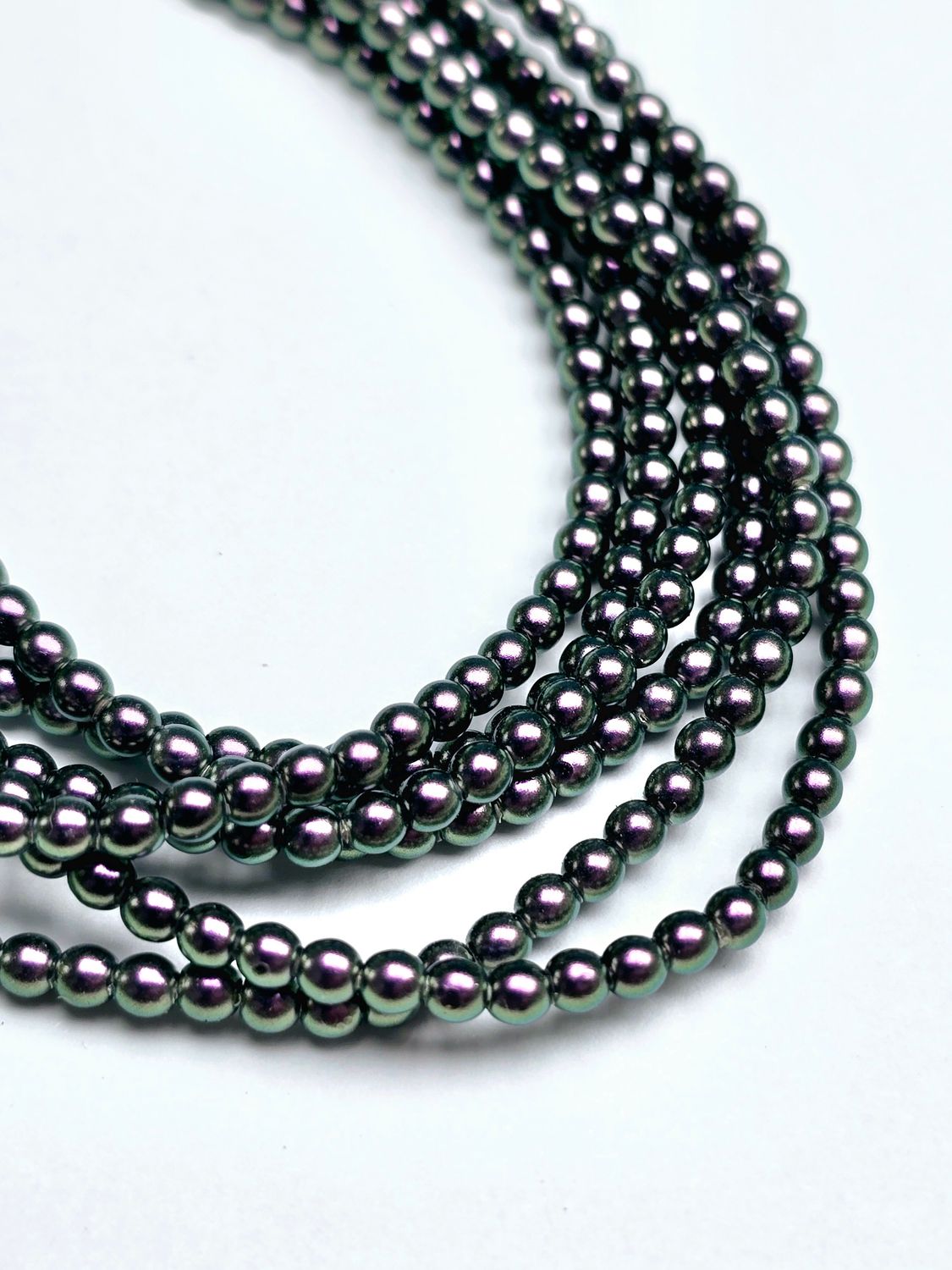 3mm Round Beads: Polynesian Purple