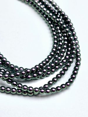 3mm Round Beads: Polynesian Purple