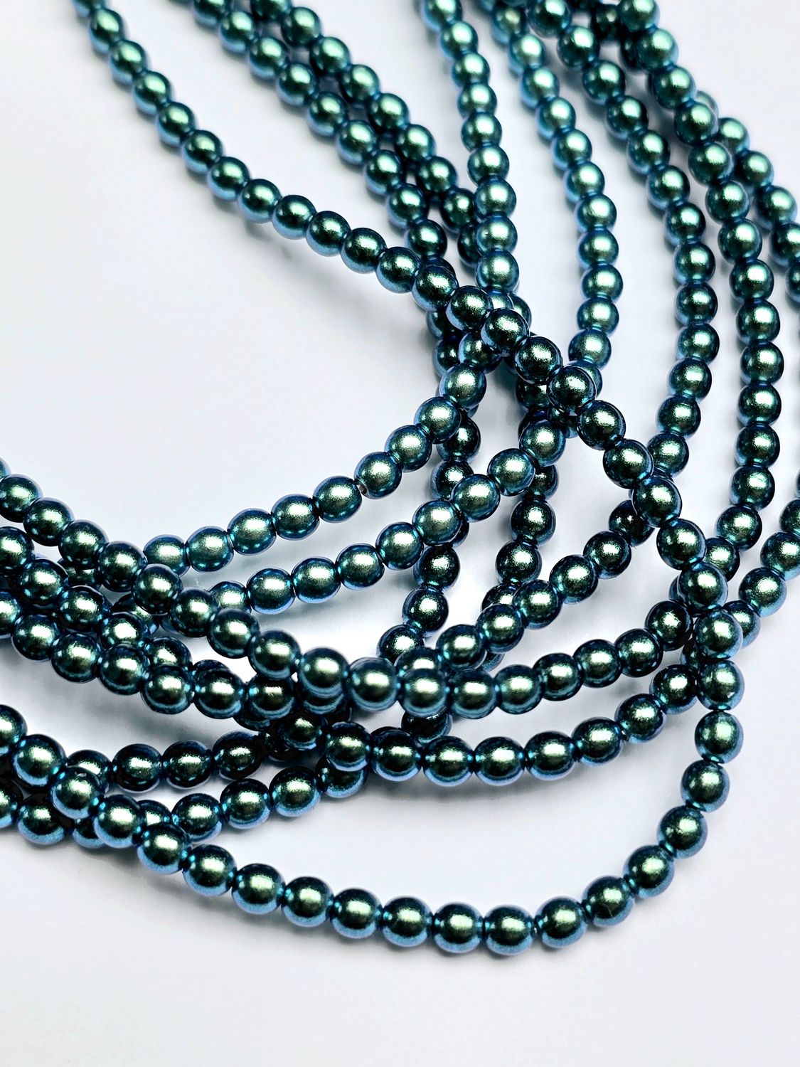 3mm Round Beads: Polynesian Green