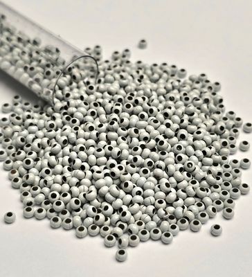 11/0 Metal Seed Beads: White