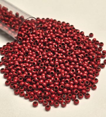 11/0 Metal Seed Beads: Red