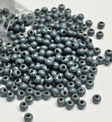 8/0 Metal Seed Beads: Grey