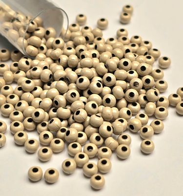 8/0 Metal Seed Beads: Cream