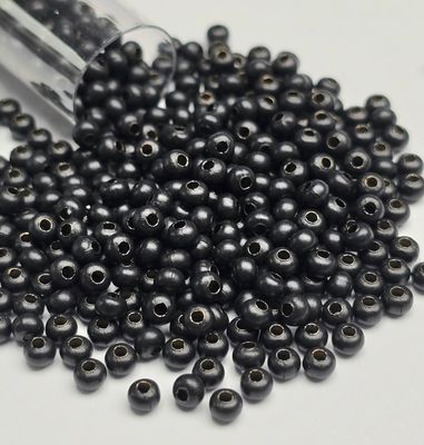 8/0 Metal Seed Beads: Matte Black