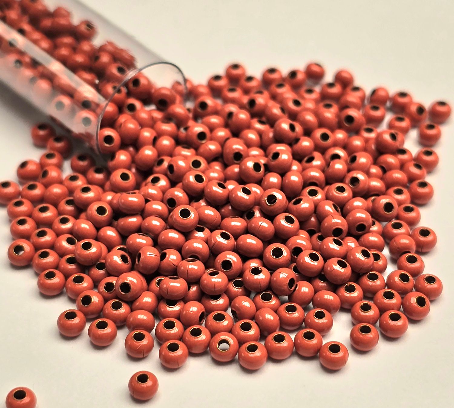 8/0 Metal Seed Beads: Orange