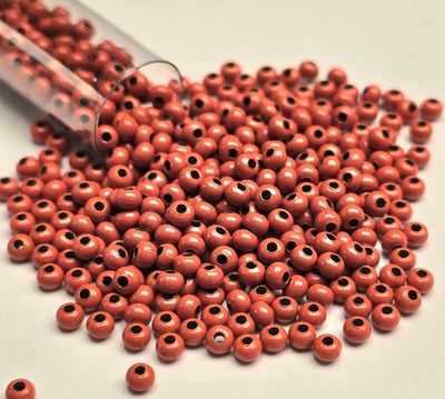 8/0 Metal Seed Beads: Orange